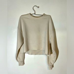 WF Cute Oversized Cropped Sweater in Neutral Beige